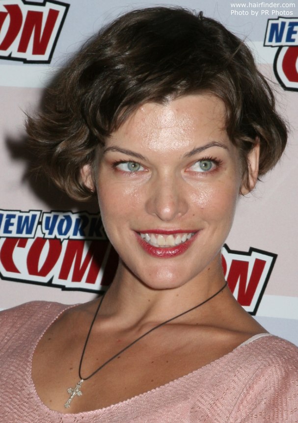 Mila Jovovich Curly Bobs Hairstyles O Haircare